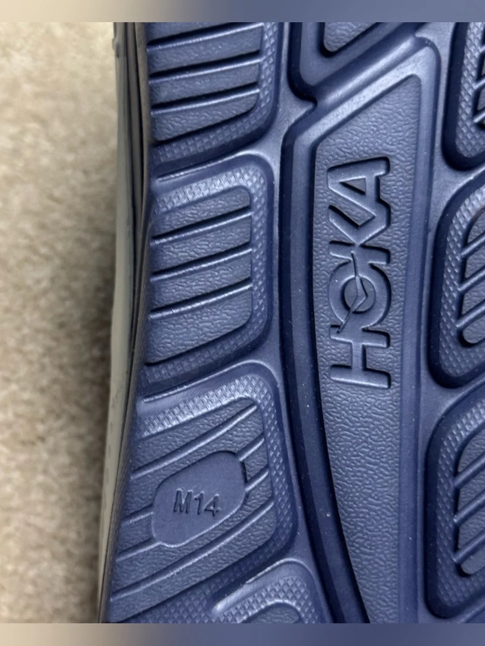 Hoka One One Ora Recovery Slide Sandal Men's 14 Gray Blue Sportswear Casual